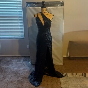 Elegant Black Sequin Gown